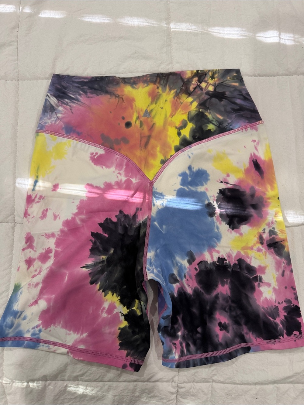 Vitality Tie-Dye High-Waist Bike Shorts - Multicolor